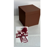 Набор подарочных коробок 5 в 1 WOW-эффект тисненая бумага куб 210x210x210