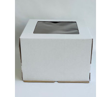 Коробка для торта 30*30*19см с квадратным окном